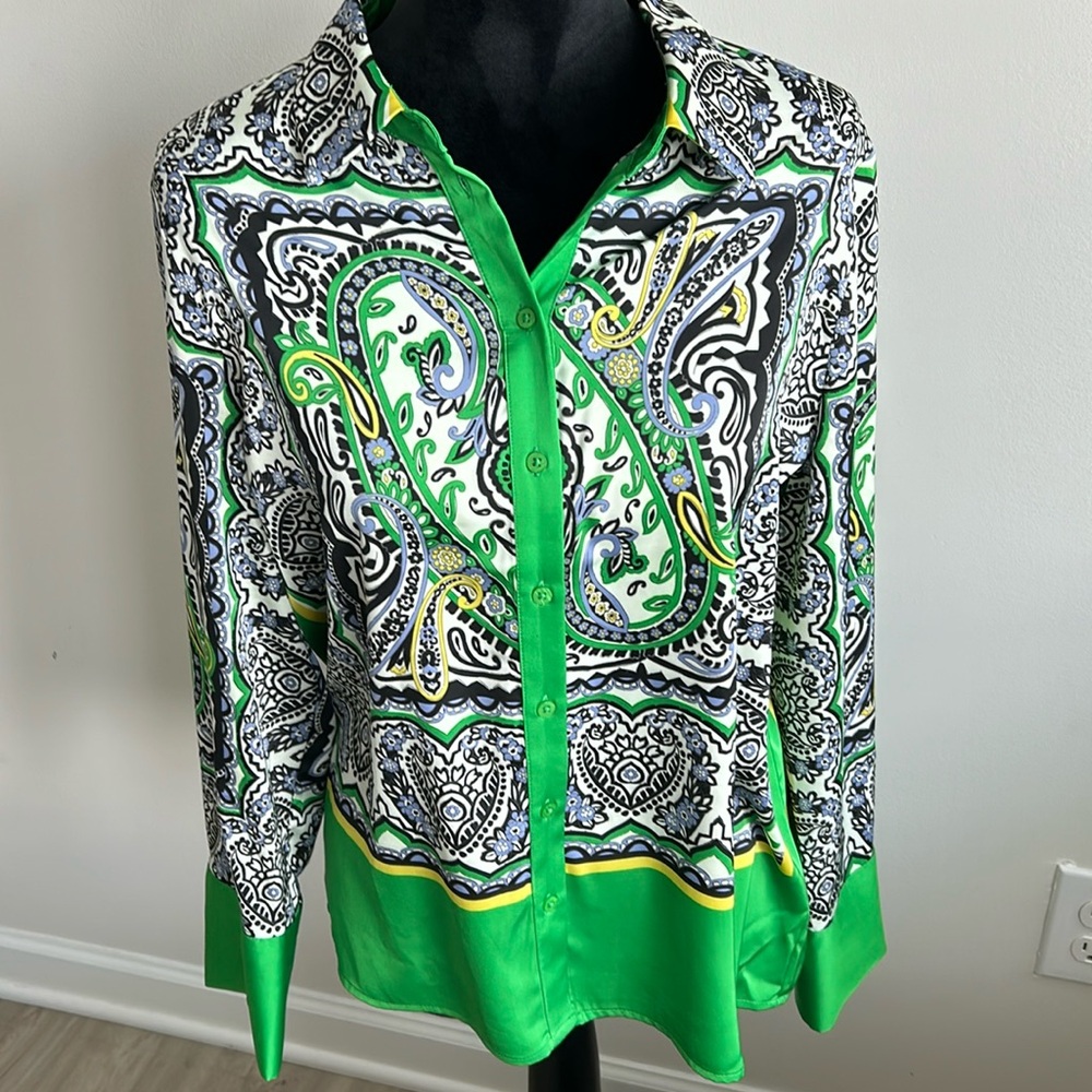 Multi Color Long Sleeve Blouse